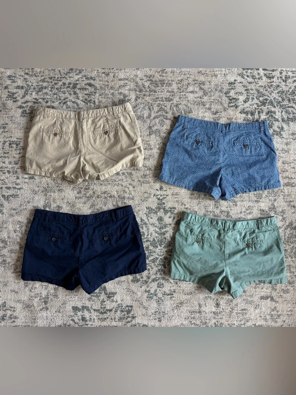 GAP Navy Blue Printed High-Waist Women’s Shorts